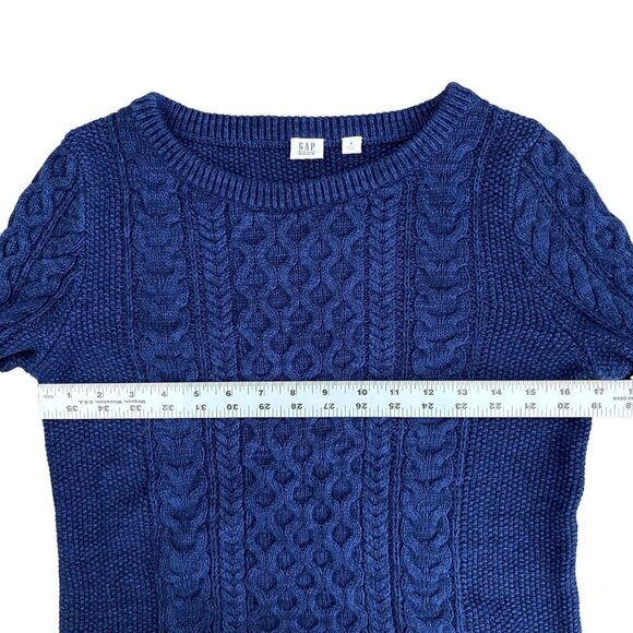 🍁 3/$25 🍁 Gap | Knitted Crewneck Sweater | Color: Blue | Size: Small - Picture 4 of 6